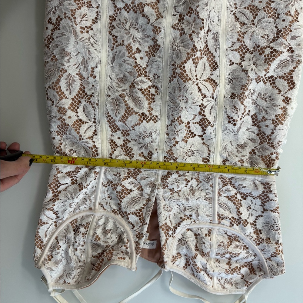 Julia Mini Dress by For Love & Lemons – White Lace – Size M - Picture 7 of 13